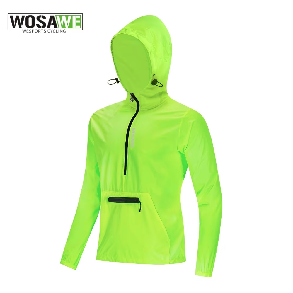 Reflective Running Jacket - WOSAWE Jaket Lari Tahan Angin Topi