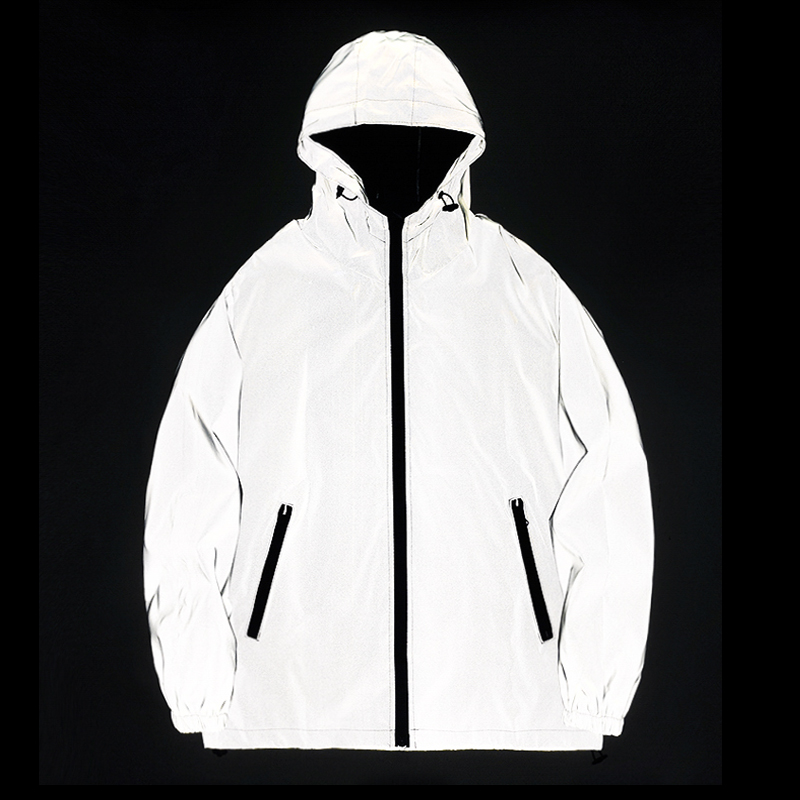 Reflective Running Jacket - Jaket bertudung reflektif untuk pria, jaket