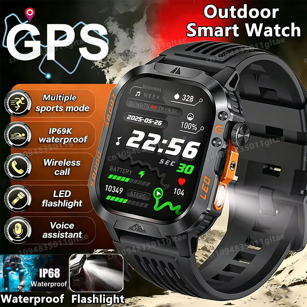 Gps Running Watch - Jam Tangan Pintar Militer Baru 2026