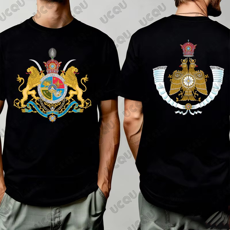 Running Gear Kids - Kaus Pria Katun Grafis Pahlavi Lambang