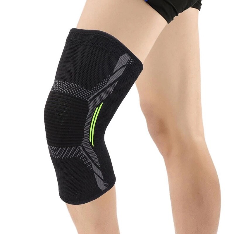 Running Gear In The Cold - Bantalan pelindung lutut Tunggal rajut nilon,