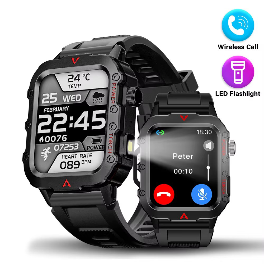 Gps Running Watch - Jam Tangan Pintar Olahraga Pria Layar