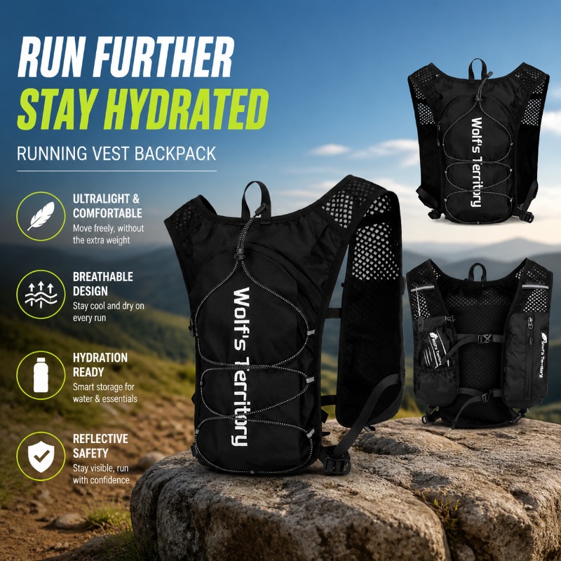 Reflective Running Jacket - Tas Ransel Lari Marathon, Tas Ransel