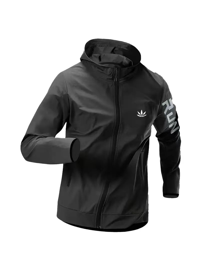 Reflective Running Jacket - Jaket Windbreaker Hoodie Pria Anti Air