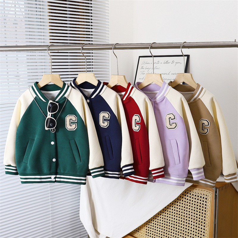 Running Gear Kids - Jaket Bisbol Anak-anak Mantel Modis Anak