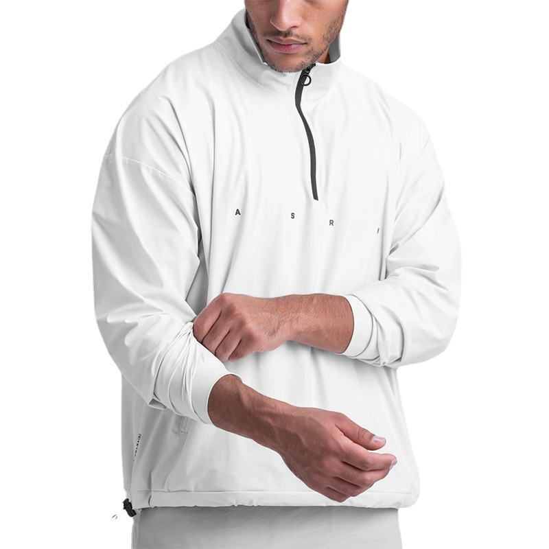 Running Gear Jacket - Jaket pria, Gym lari hoodie Bodybuilder
