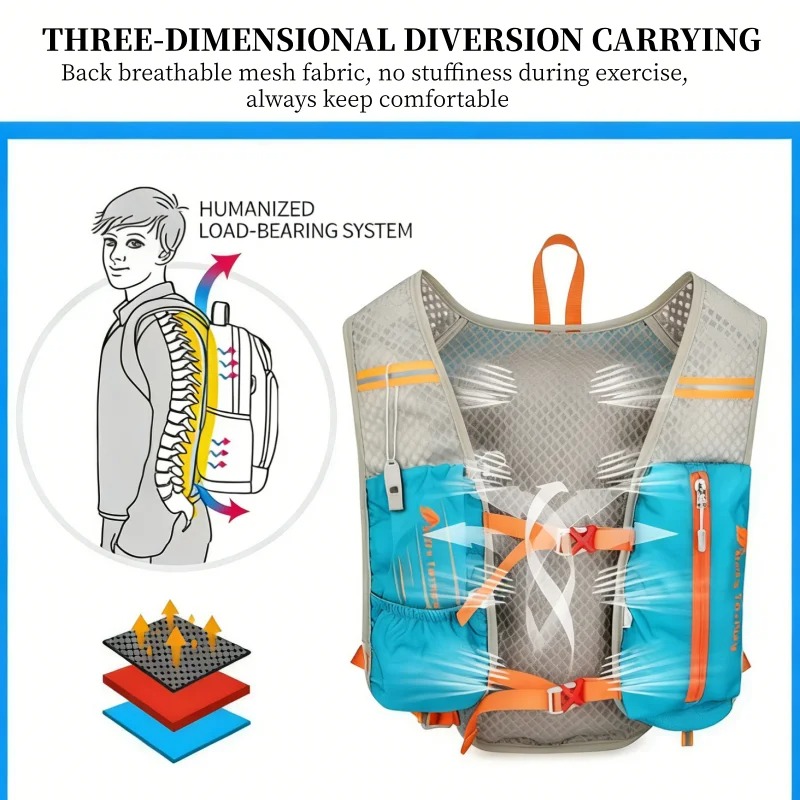 Tas Ransel Lari Marathon, Tas  - Reflective Running Jacket ulasan dan harga
