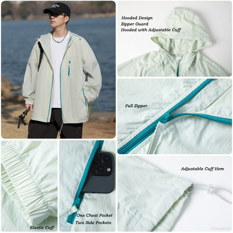 VITALINOVO Jaket Ringan Tahan  - Reflective Running Jacket ulasan dan harga