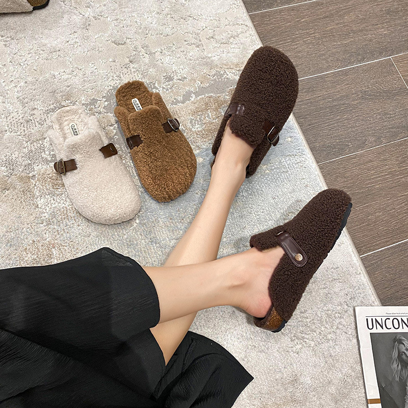 Sepatu Clogs Bulu Fashion 2025 - Insole Arch Support ulasan dan harga