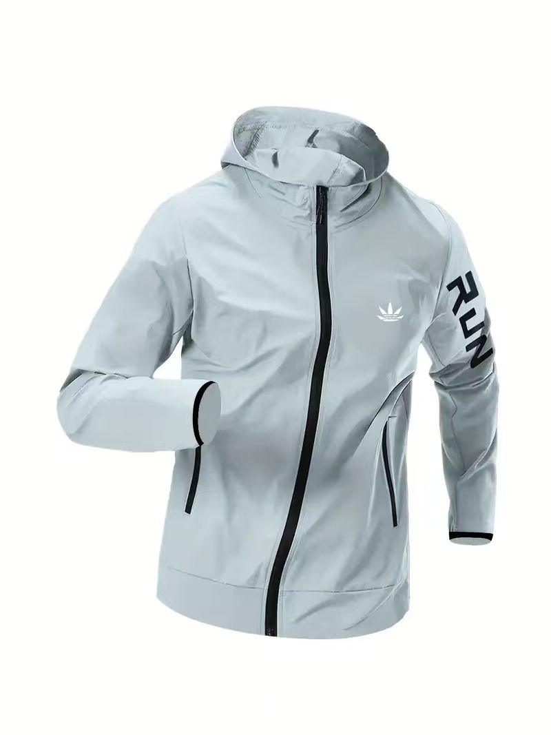 Jaket Windbreaker Hoodie Pria  - Reflective Running Jacket ulasan dan harga